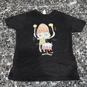 Rabbit Skins Black Drummer Graphic Tee